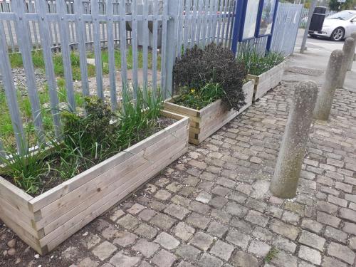 Planters at Train Station