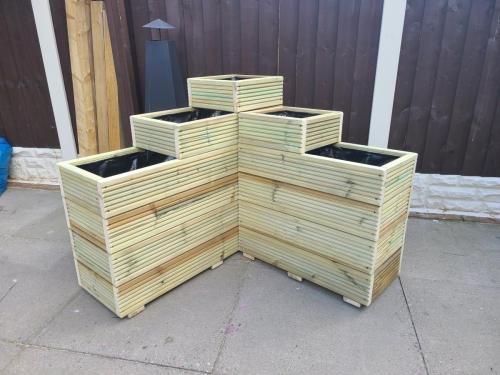 Large L Shaped Decking Planter